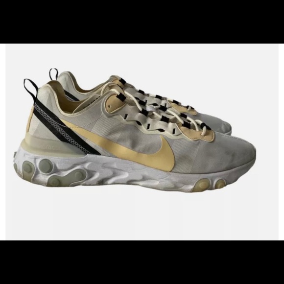 Nike React Element 55 White Pale Vanilla Men Run - Picture 1 of 6